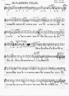 sheet music: In Flanders Fields (John McCrae 