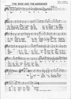 sheet music: The Rose and the Gardener (Aphra Cool)